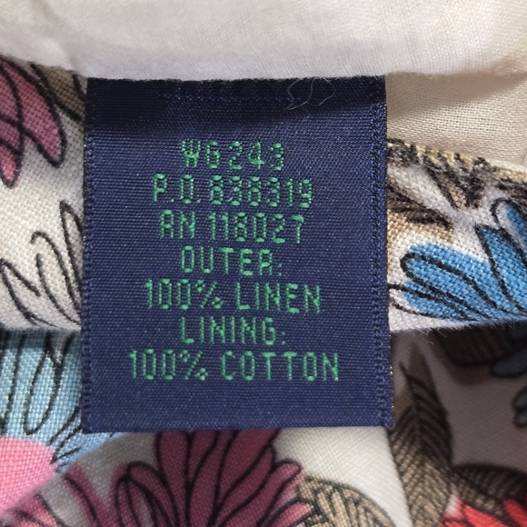 Boden Colorful Floral A Line Pleated Linen Fit Flare Vacation Twee Skirt Size 8 - Picture 6 of 9